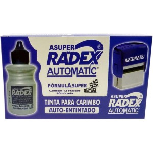 Tinta Para Carimbo 40ml Azul Automatico-048657-74524