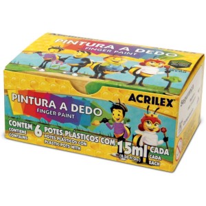 Tinta Pintura A Dedo 06 Cores 15ml-047801-39126