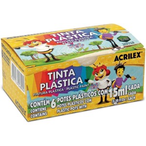 Tinta Plastica 06 Cores 15ml-063680-34973