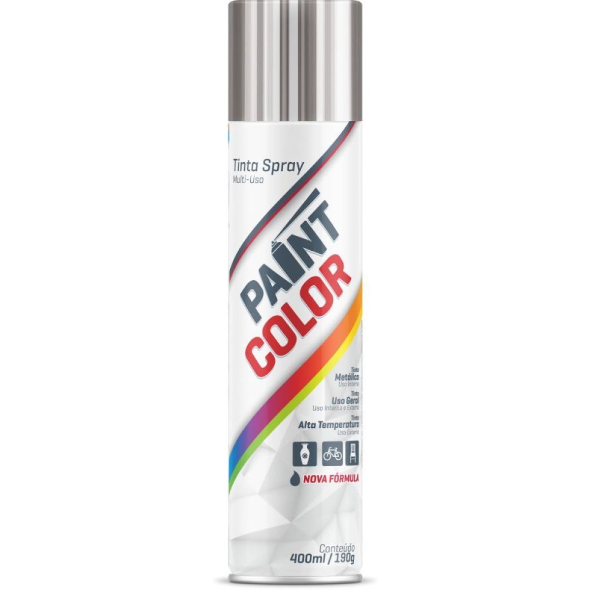 Tinta Spray Paintcolor 400ml Metalica Crom-107707-79167