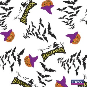 Tnt Estampado 1,40m 40g Halloween Fundo Branco-109497-32305