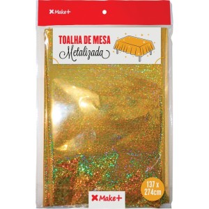 Toalha Plastica Ouro Metalizada 134x274cm-106546-25714