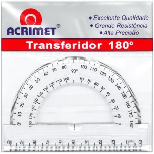 Transferidor Poliestireno 180 Graus Cristal-006985-22286