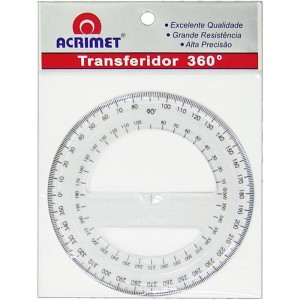 Transferidor Poliestireno 360 Graus Cristal-006986-33666