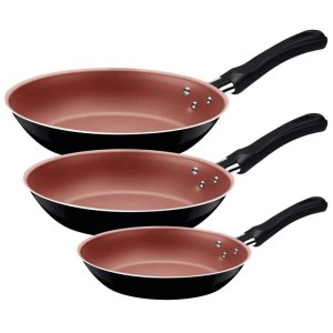 Utensilio Domestico Jogo Frigideira Caribe 3pc Pto-100221-41044