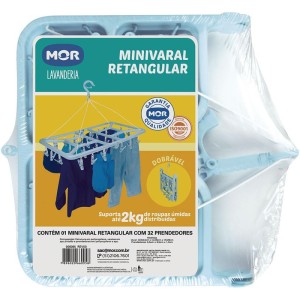 Varal Mini Retang. 32 Prendedores (s-109632-83833