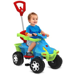 Veiculo Para Bebe Smart Quad Azul Passeio/pedal-107014-47969