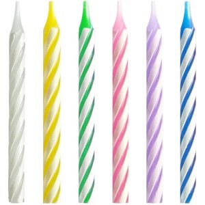 Vela Para Aniversario Palitinho Espiral Colors 24un-025264-13539