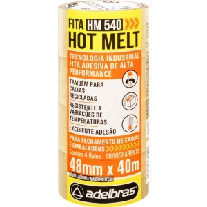 Fita Para Empacotamento Hot Melt 48x40m Transparente-109954-60290