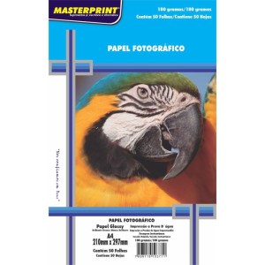 Papel Fotografico Inkjet A4 Glossy 180g-048500-93205