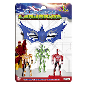 Boneco Heroi Kit 3pcs E Mascara-841314-12990
