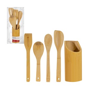 Suporte Redondo Com 4 Utensílios Bambu-832394-37673