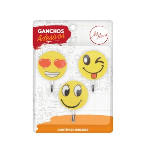 Gancho Adesivo Smile Com 3 Pçs-841519