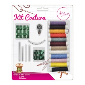 Kit Costura Com 39 Peças Na Cartela-830457