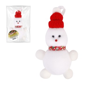 Boneco De Neve Com Gorro De Lã De Isopor-837247-18778