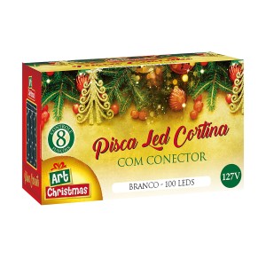 Pisca Cortina Branco 100 Leds-840493-13622