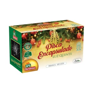 Pisca Encapsulado Com 100 Leds Branco Warm 5 Funcões-837927