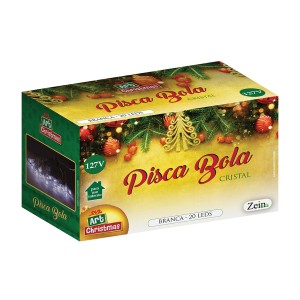 Pisca Bola Cristal Com 20 Leds Branco-837895