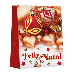 Sacola De Natal Com Glitter-837999