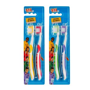 Pack De 2 Escovas De Dente Infantil Dpa Com Capa +3 Anos-HC581