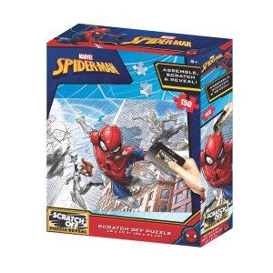 Quebra-cabeça Scratch-off Homem Aranha Zipper Box 150 Pcs-BR1317