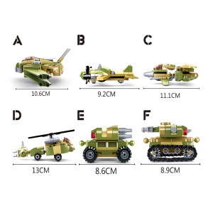 Blocos Exercito 6 Em 1 - Display Com 6-BR839-53042