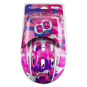 Kit De Proteção Feminino Girl Power C/ Capacete, Tornozeleira E Cotoveleira-BR1632-73499