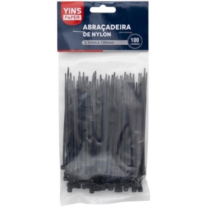 Abracadeira Nylon Preta 2,5x100mm.-102719-36359