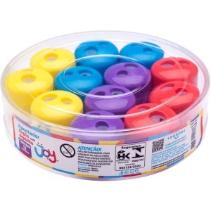 Apontador Com Deposito 2 Furos Color Joy Big/comum 4cores-110095-21109