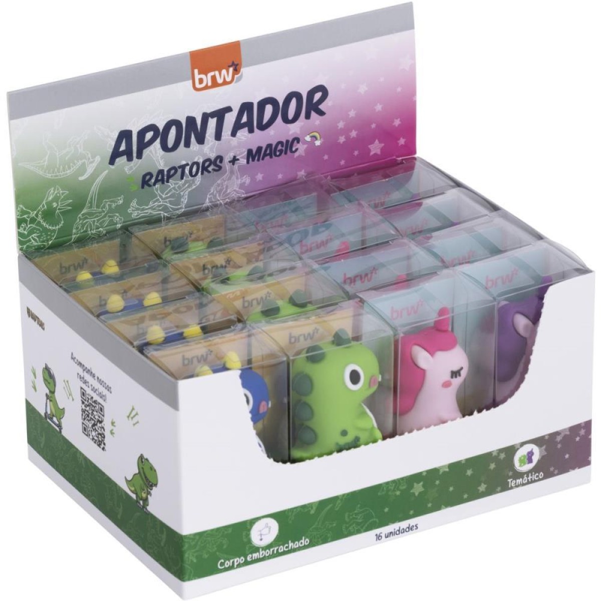 Apontador Com Deposito Plastico Raptors Magic Sortido-106991-39075