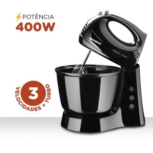 Batedeira 400w - 127v Preta-109371-16638