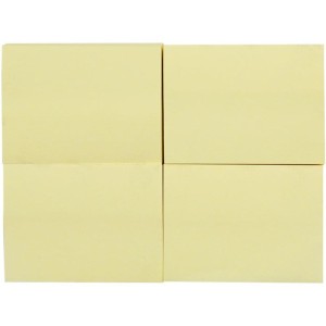 Bloco De Recado Autoadesivo 38x50mm Amarelo 4blocosx100fls-110946-50539