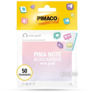 Bloco De Recado Autoadesivo Pimanote Meu Feed 76x76mm 50fl-106063-69896