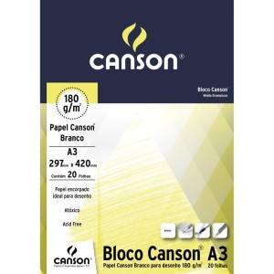 Bloco Para Educacao Artistica Desenho A-3 180g.20fls Branco-110912-80910