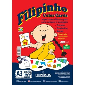 Bloco Para Educacao Artistica Filipinho A3 8cor. 180g. 32fl.-111111-22915