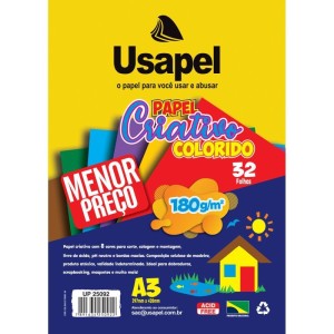 Bloco Para Educacao Artistica Usapel 8cores A3 180g. 32fl.-111117-55493