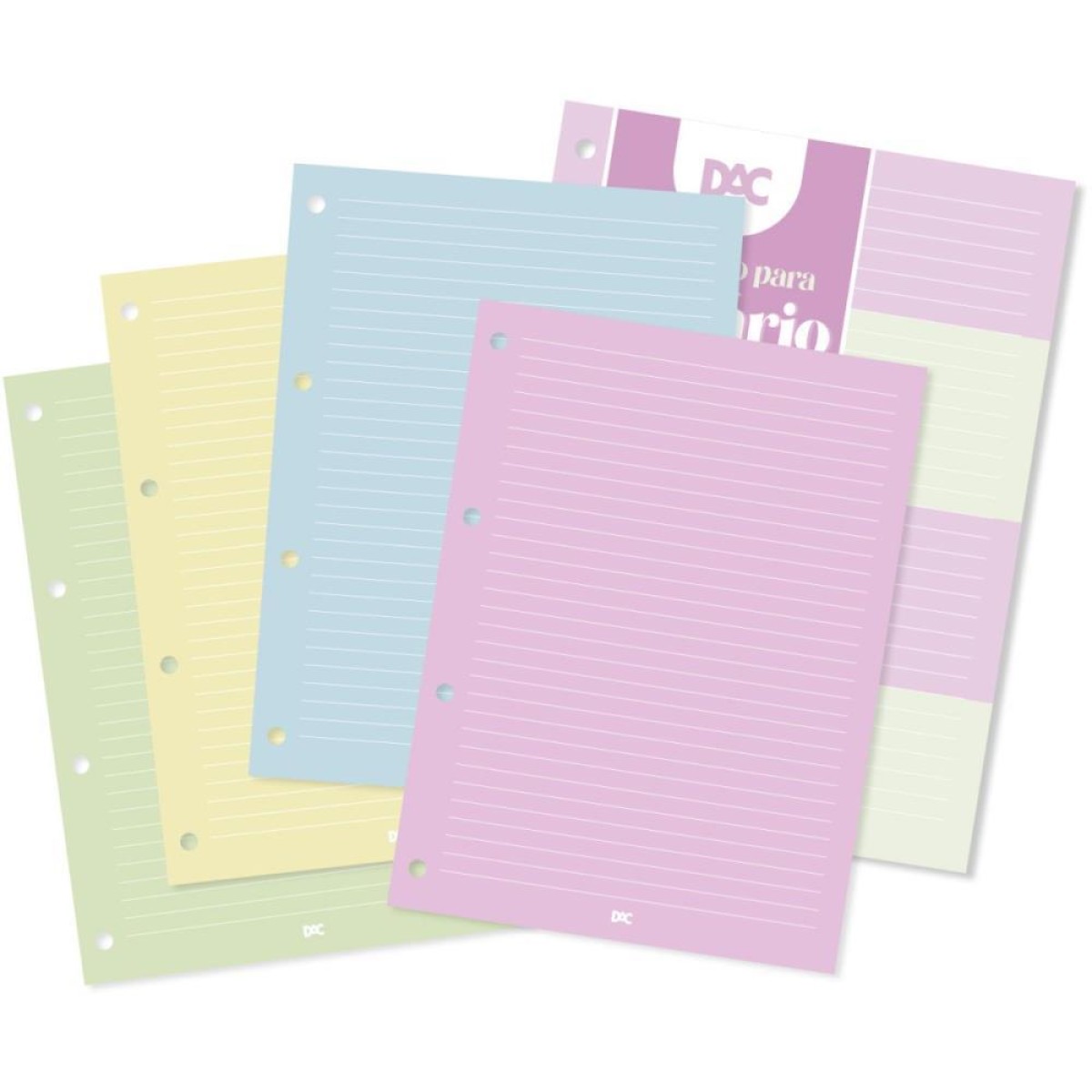 Bloco Para Fichario Universit. Coloridas 48f-112054-23165