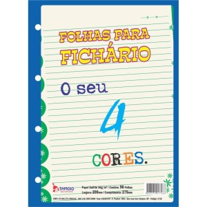 Bloco Para Fichario Universit. Decorado 4 Cores 96 Folhas-108953-31930