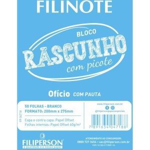 Bloco Para Rascunho C/picote C/pauta 200x275 50fl-046148-24490