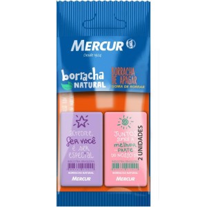 Borracha Colorida Pull Pack Retang 1lilas/1rosa-110647-17985