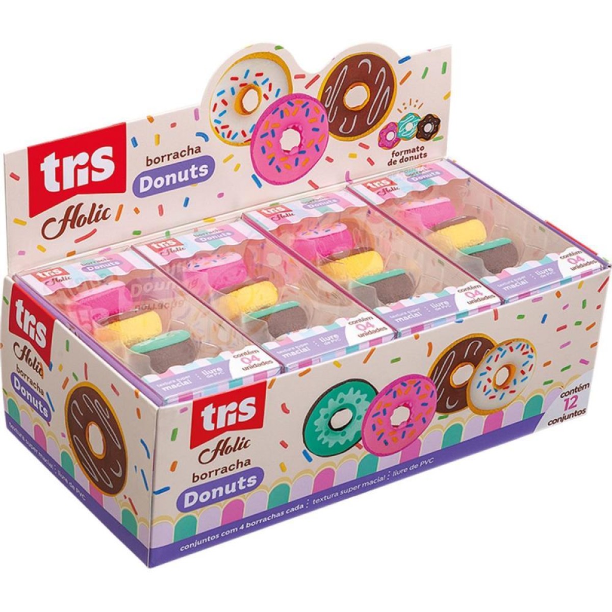 Borracha Decorada Donut 4 Cores-110168-15149