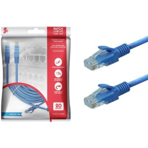 Cabo De Rede Patch Cord Cat5e Utp 20m Azul-087736-38025