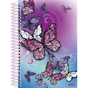 Caderneta Espiral Capa Dura Papilio Holografico 80f-109767-53445