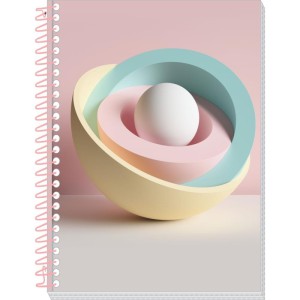 Caderneta Espiral Capa Dura Pastel 64f 12 Capas-109131-59492