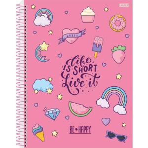 Caderno 01x1 Capa Dura Be Happy 80f-109782-59640