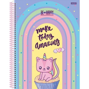 Caderno 01x1 Capa Dura Be Happy 80f-109782-61111