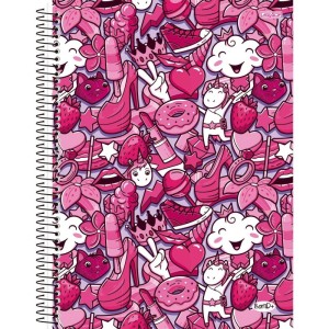 Caderno 01x1 Capa Dura Bom D+ Feminino 80f-110510-19662