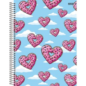 Caderno 01x1 Capa Dura Bom D+ Feminino 80f-110510-32504