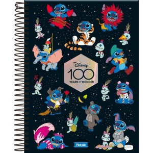 Caderno 01x1 Capa Dura Disney 100 Stitch  80f-110529-23692
