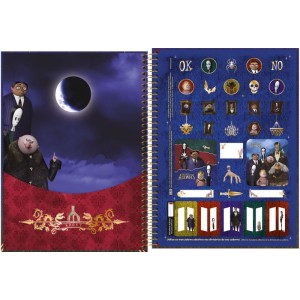 Caderno 01x1 Capa Dura Familia Addams 80fls.-109223-34481